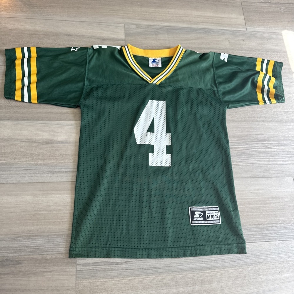 Vintage Brett Favre #4 Green‎ Bay Packers NFL Football Starter Jersey Youth Med